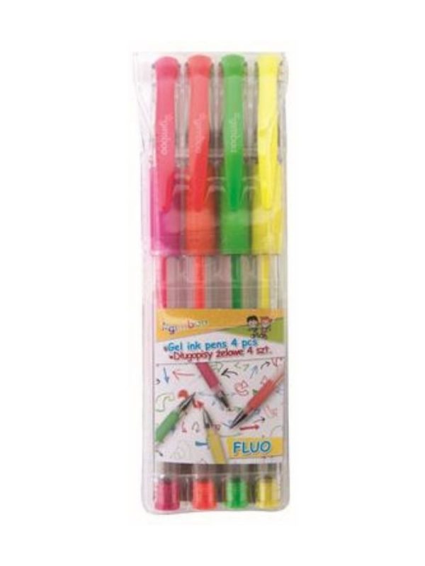 Długopis Gimboo żelowy Fluo 4 kolory